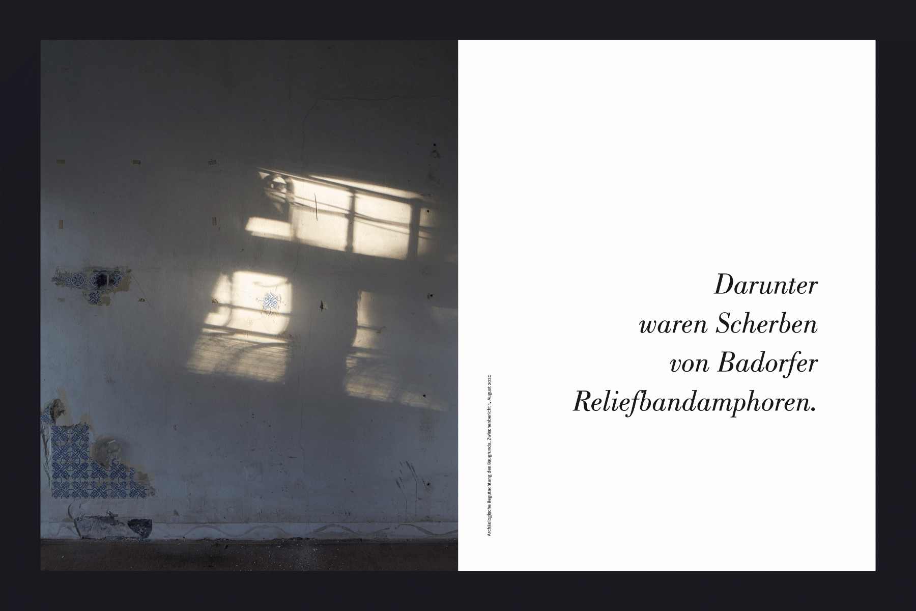 Beispielseite aus dem Fotobuch Umbau, herausgegeben von der Carl-Richard Montag Förderstiftung.