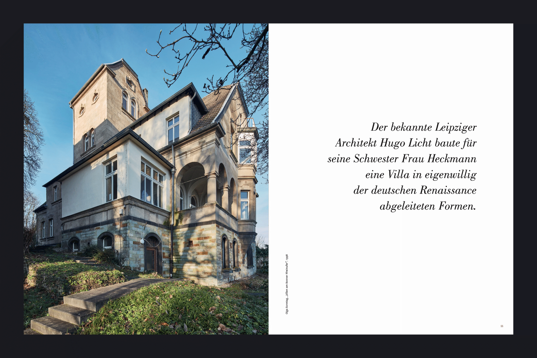 Beispielseite aus dem Fotobuch Umbau, herausgegeben von der Carl-Richard Montag Förderstiftung.